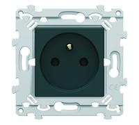 Prise 2P+T SansVis anthracite - HAGER WE100A