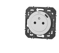 Prise terre + USB 1 poste Dooxie Blanc Legrand