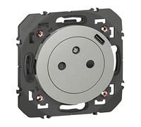 Prise 2P+T surface avec chargeur USB Type-C DOOXIE - finition alu