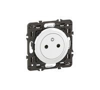 Prise 2P+T Surface Céliane enjoliveur Blanc et support LEGRAND CX0111