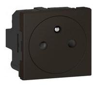 Legrand 079121L Mosaic Prise de Courant 2P+T Surface, 2 Modules avec Connexion par Bornes Automatiques, Noir Mat