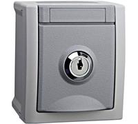 Prise 2P+T verrouillable VIKO 90591043-DE Pacific gris