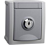 Prise 2P+T verrouillable VIKO 90591043-DE Pacific gris | INTERRUPTEUR ELECTRONIQUE