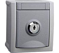 Prise 2P+T verrouillable VIKO 90591045-DE Pacific gris