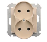 PRISE 2X Z/U AVEC COUVERCLE PINCES PREMIUM 54 DGZ2MZ.01/41