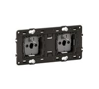 Prise 2x2P+T 16A 250V Céliane précâblée connexion à bornes automatiques - LEGRAND - CM0112