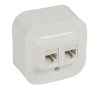 Prise 2xRJ45 UTP Catégorie 5e pour montage ouvert Forix LeGrand - Blanc