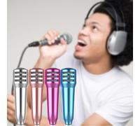 Prise 3.5mm pour Smartphone Portable Portable karaoké prêt à l'emploi Mini Microphone son propre salut-fidélité Vocal universel métal