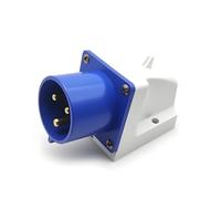 Prise 32A 3 Pôles, Murale CEE 32A 3 Broches, CEE Fiche Murale à 3 Broch Bleu 220V-250V 50/60Hz 2P-E 6H IP44 IEC60309