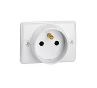 Legrand Prise à encastrer pour plinthe 050860 2P+T 16A 250V~ blanc