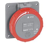Prise encastrée Legrand 400V 16A 3P+N+A Hypra IP67 - 051151