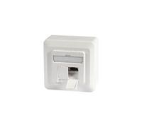 - Prise à montage encastré - CAT 6a - RJ-45 X 2 - RAL 9010