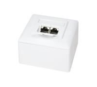 LogiLink Prise réseau en saillie NP0039A CAT 6 2 ports Blanc