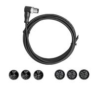 Prise aéronautique M12 L-Code 3 broches 4 broches 5 broches Connecteur étanche de type D 15 A 4 + PE Prise mâle femelle 2 mètres coude droit IP67 (coude M, 1,5 carré, 5 broches (4 PE))