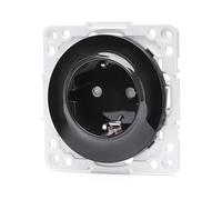 Prise allemande 1 voie en noir élégant, assure une connexion sûre et efficace pour vos appareils, idéal pour la maison et le bureau.