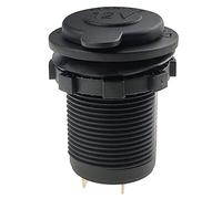 Prise Allume-Cigare Femelle,iSpchen Prise Allume-Cigarette DC 12V-24V Prise de Courant de Voiture étanche Allume Cigare Socket avec Couverture Prise de Courant Noir pour Voiture Bateau Moto
