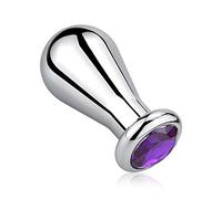 Prise Anale en Forme D'Ampoule de Prise pour Les Jouets Sexuels de Dilatateur de Prise Anale D'Utilisateur Avancé Avec la Base en Cristal Violet ConçUe (S)