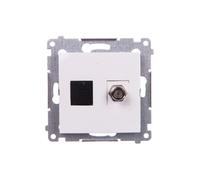 Prise antenne et ordinateur type F + Simon 54 DASFRJ45.01/11