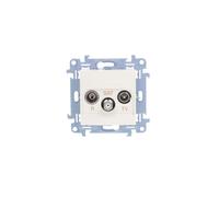 Prise antenne satellite R-TV-S blanc transit Simon 10 CASP.01/11