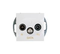 Prise antenne Simon 54 RD/TV/DATA blanche DAD.01/11