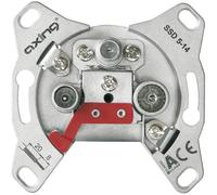 Prise antenne TV, FM, SAT Axing SSD 5-14 encastré Prise de passage