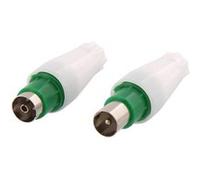 Prise antenne TV T'nB 9mm mâle / 2 x 9mm femelle vert G