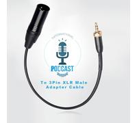 Prise Audio mâle avec filetage interne à 3 broches XLR mâle, câble adaptateur pour Sony D12/D21 pour Microphones sans fil Sennheiser, 3.5mm