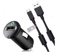 PRISE AUTO CHARGEUR VOITURE ALLUME CIGARE + CABLE CORDON MICRO USB ORIGINAL SONY