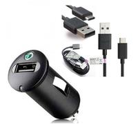 PRISE AUTO CHARGEUR VOITURE ALLUME CIGARE + CABLE CORDON MICRO USB ORIGINAL SONY