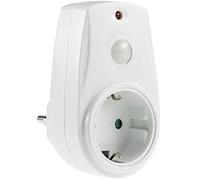 Prise avec interrupteur crépusculaire - Interrupteur de prise 230 V, avec capteur crépusculaire - 10 à 280 W - Simulateur de présence - Prise intermédiaire pour lampes luminaires - Blanche