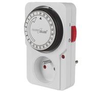 GreenBlue Minuterie mécanique GB360 E – 48 programmes, Charge max. 16A, IP20 – Blanc