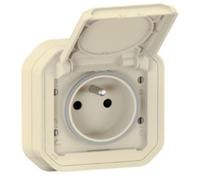 Prise avec terre encastrée Plexo IP55 16A - beige - Legrand