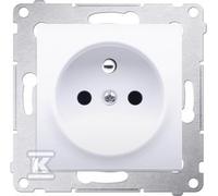 Prise avec terre obturateurs blanche Simon54 DGZ1Z.01/11