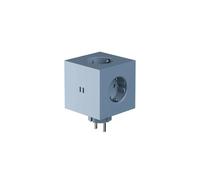 AVOLT - Square 2 Socket Extender w/30W Dual USB-C Shark Blue