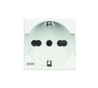 PRISE AXOLUTE SCHUKO 2 PÔLES + T 16A DOUBLE ÉTAGE BLANC HD4140A16
