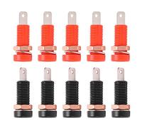 Prise Banane, 10 Pièces Fiches Banane de 4 Mm Résistance D'isolation en Laiton Fiches Jack Banane Connecteur Banane Femelle à Montage sur Panneau de 4 Mm 24A 30V-60V