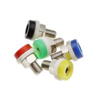 Prise Banane en Laiton 2MM, for connecteur de Test de fiche Banane, Prise isolée, Petit Terminal, cuivre Pur, Rouge, Noir, Bleu(Blue,10PCCS)