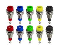 Prise banane femelle de 2 mm avec borne en cuivre isolée, idéale for les tests de panneaux et les connexions de haut-parleurs(Each color 2Pcs,100PCS)