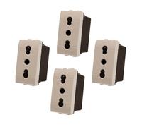 Prise Bipasso Bivalente 2P+T 10/16A, compatible avec Bticino Living Light (4 pièces, blanc)