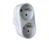 Prise Biplite 16A - ZENITECH - Façade blanche - Sécurité enfant - Norme NF - Intérieur