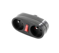 Prise Biplite 2x16A CHACON Anthracite avec interrupteur