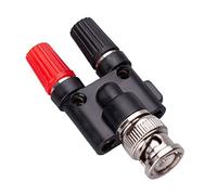 Prise BNC Mâle Fiche à 2 x 4mm Double Prise Femelle Banane Adaptateur Poste de Reliure Coupleur/RF Coax Coaxial Splitter Connecteur Jack (BNC Homme - Banane Femme)