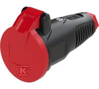 Prise caoutchouc avec clapet 16A 3P 230V Schuko IP54 TAURUS2 2522-SR