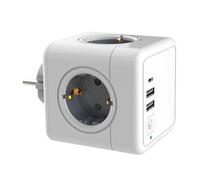 Prise carrée Creative Cube Powercube, norme européenne, norme allemande, prise de conversion coréenne E02C, prise directe +