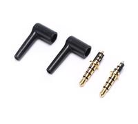 Prise casque stéréo en forme de L, 3/4 pôles, 3.5mm, pour réparation d'écouteurs masculins, angle droit 90 degrés, soudage, 1/2 pièces