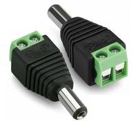 Prise CCTV - DC 5,5 x 2,1 mm - Mâle - Connecteur à vis - 2 A / 30 V