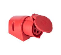 Prise CEE Industrielle 32A 5P 400V IP44 Rouge À Montage En Surface - 125-6RV