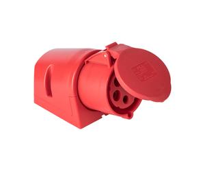 Prise CEE Industrielle 32A 5P 400V IP44 Rouge À Montage En Surface - 125-6RV
