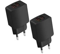 Prise Chargeur USB, 2-Pack Double USB 5V 2.1A Secteur Adaptateur Universel Bloc Chargeur pour iPhone 13 12 11 XS XR X 8 7, iPad Airpods, Samsung, Xiaomi, Telephone Tablettes, iWatch Android Charger