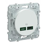Prise chargeur USB-C forte puissance 65W - anthracite - Odace SCHNEIDER